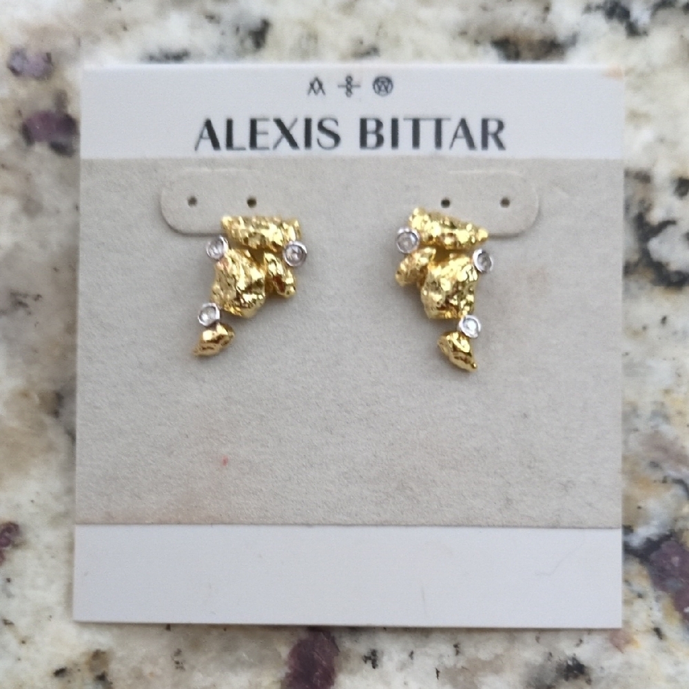 Alexis Bittar Gold Cluster Earrings